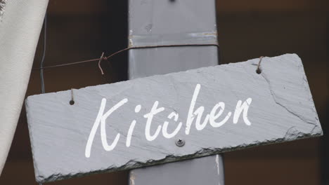 sign in a traditional kitchen in sighnaghi, kakheti, georgia