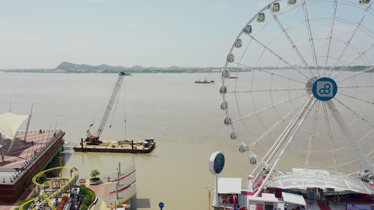 A drone shot in the city of Guayaquil, Ecuador