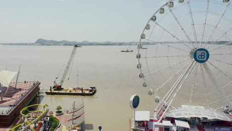 a drone shot in the city of guayaquil, ecuador