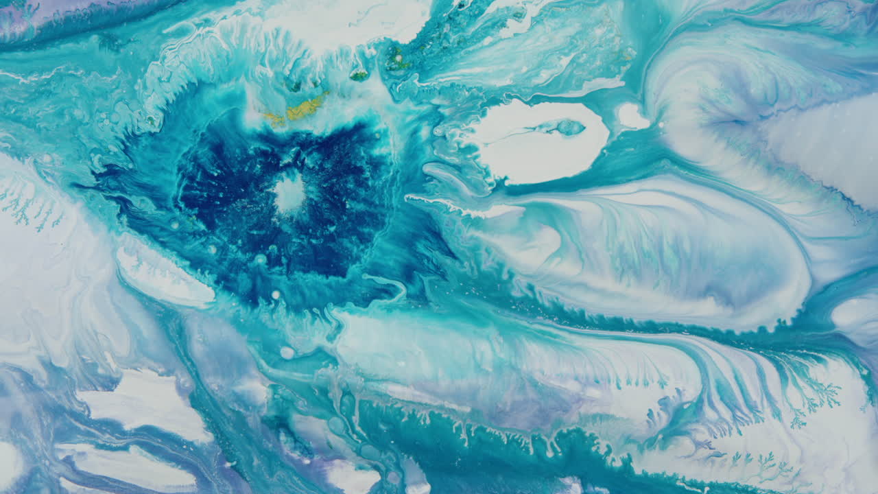 液体爆発カラーミックス青と白の抽象的な