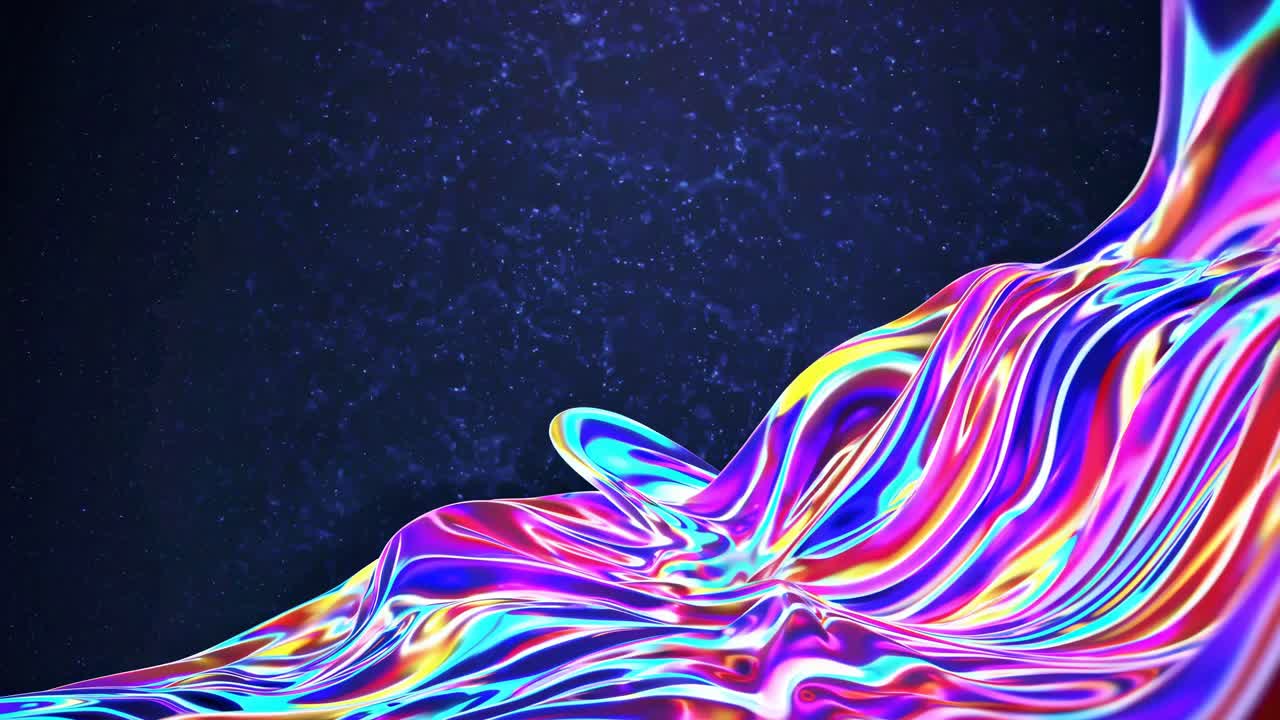 추상적인 다채로운 액체 파동