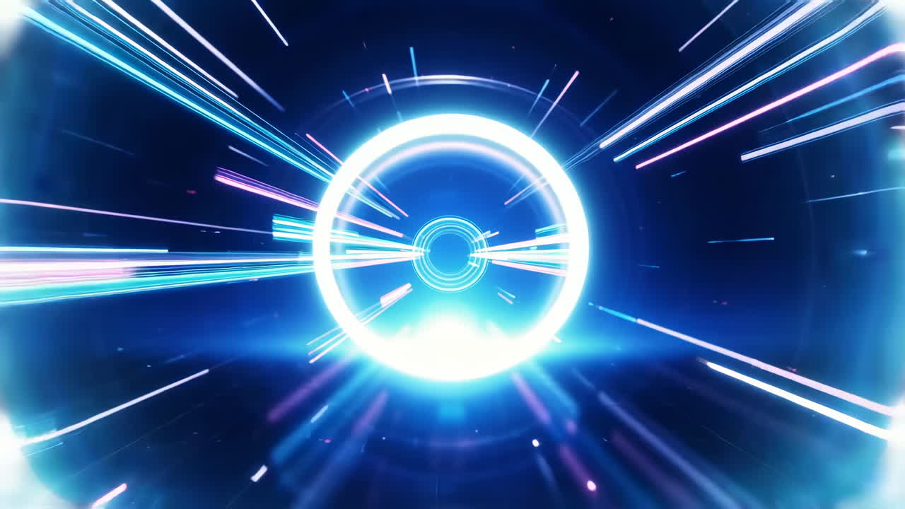 추상적인 네온 빛 터널 배경