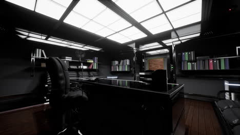 futuristic office and communication network center