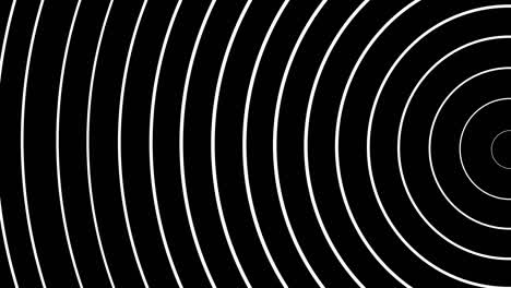 concentric white semirings moving on black background