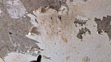 water sprayed on wallpaper to loosen adhesive for removal during renovation