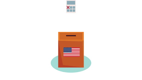 usa flag in election urn