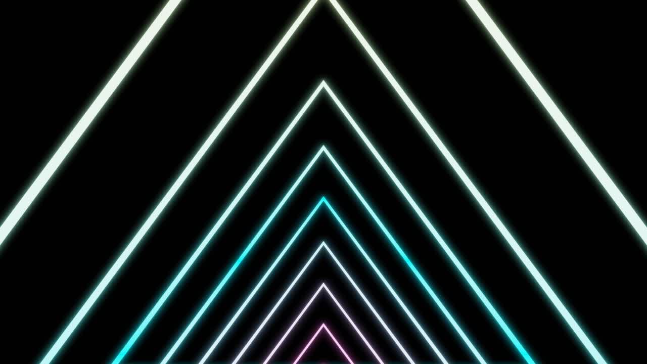 fondo de triángulos de neón