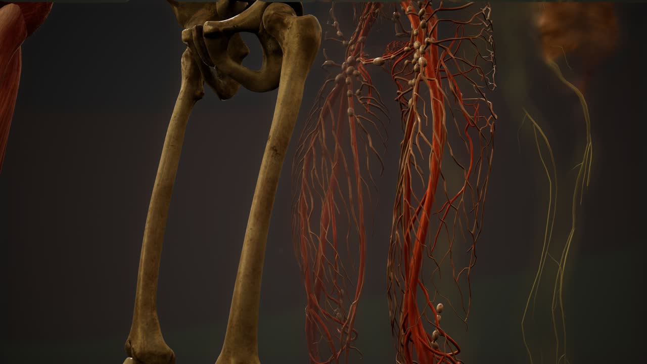 ilustración animada de la anatomía humana en 3d