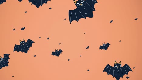 Animation-of-falling-bats-on-pink-background