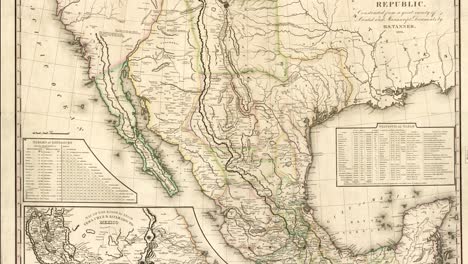 Offizielle-Karte-Von-Mexiko-Im-Jahr-1824