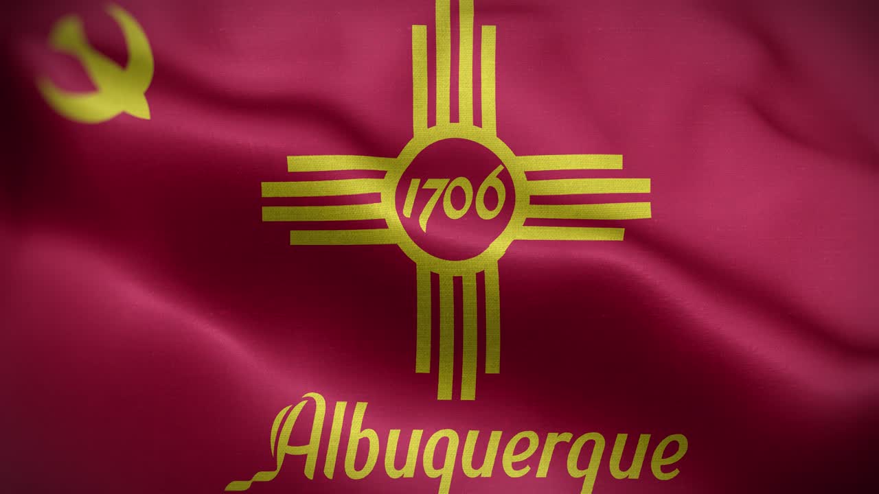 albuquerque nueva bandera de méxico bucle de fondo 4k