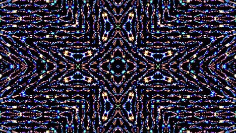 hermoso caleidoscopio abstracto que brilla, una luz radiante que regula los movimientos sutiles