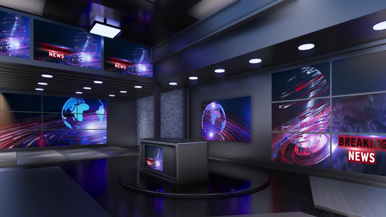3D 가상 TV 스튜디오 뉴스
