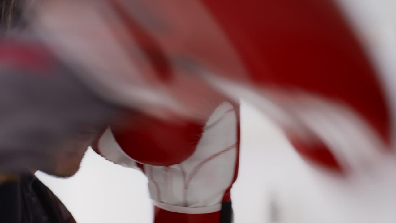 Man Boxing Training Session