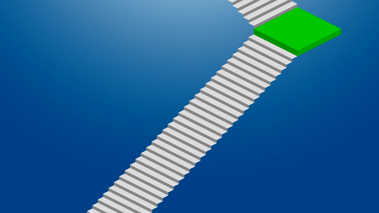 프레젠테이션 비즈니스 성공 계단 단계별로 파란색 그라디언트 배경에 loopable, 애니메이션 4k