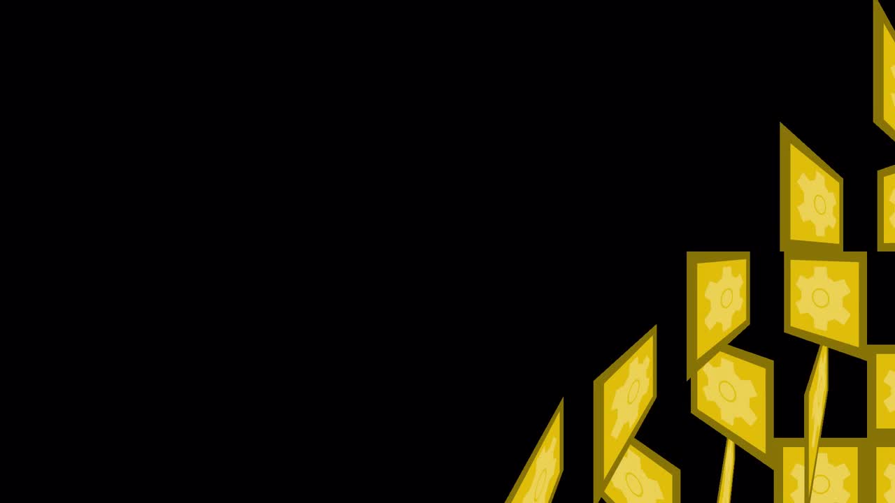 Yellow Gear Pattern Background