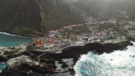 town of porto moniz, north side of madeira island, portugal