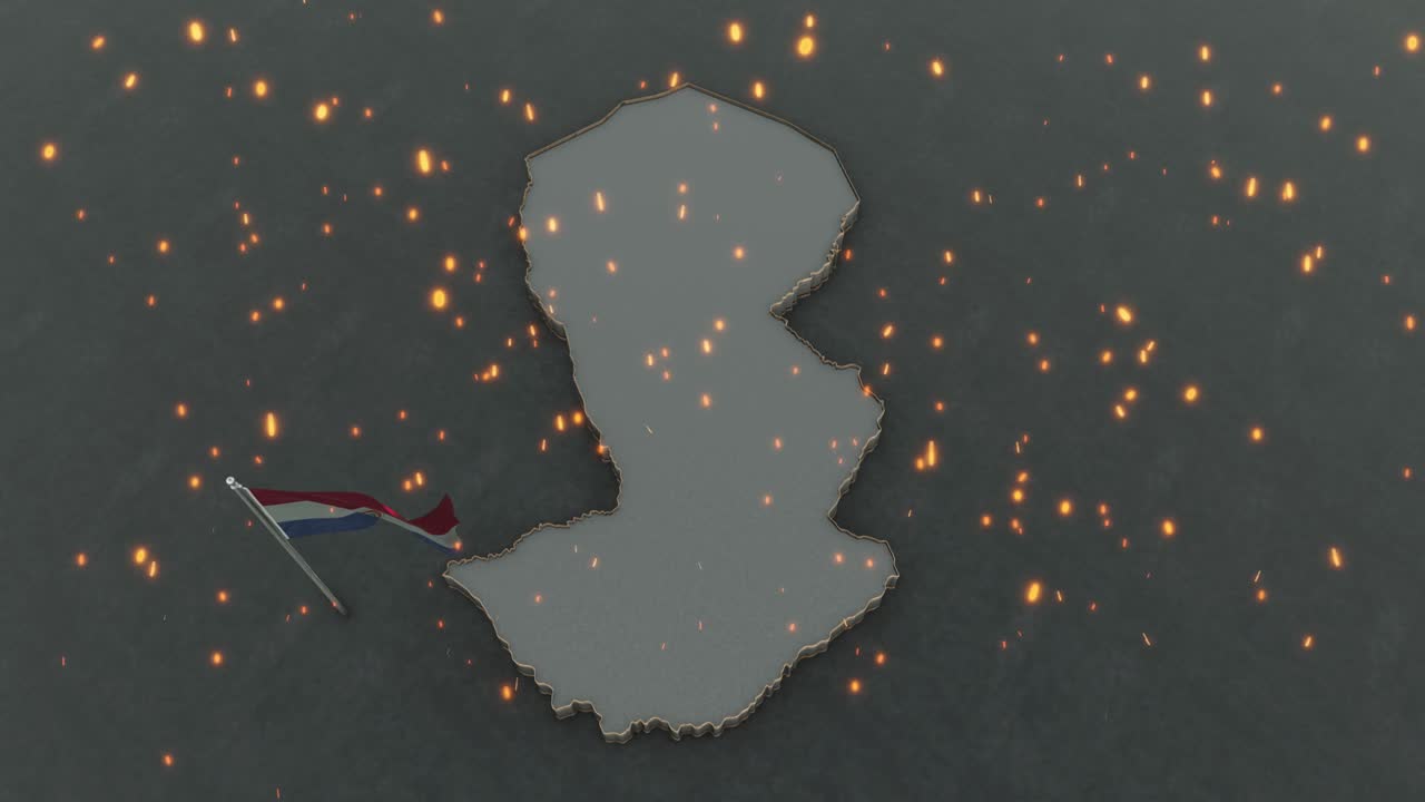 파라과이 지도와 발 배경