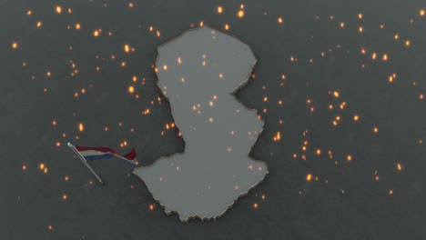 mapa de paraguay y fondo de la bandera 4k