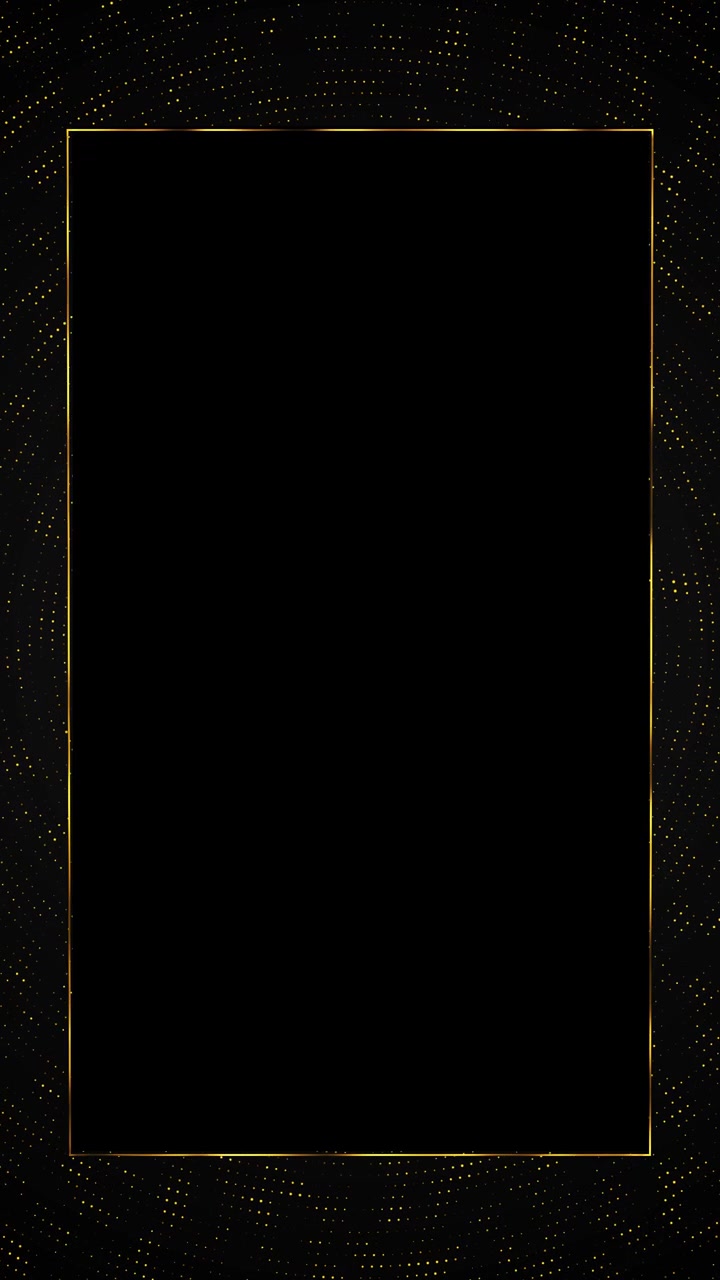 Luxury gold border background black blank center dotted sparkle pattern and premium frame design
