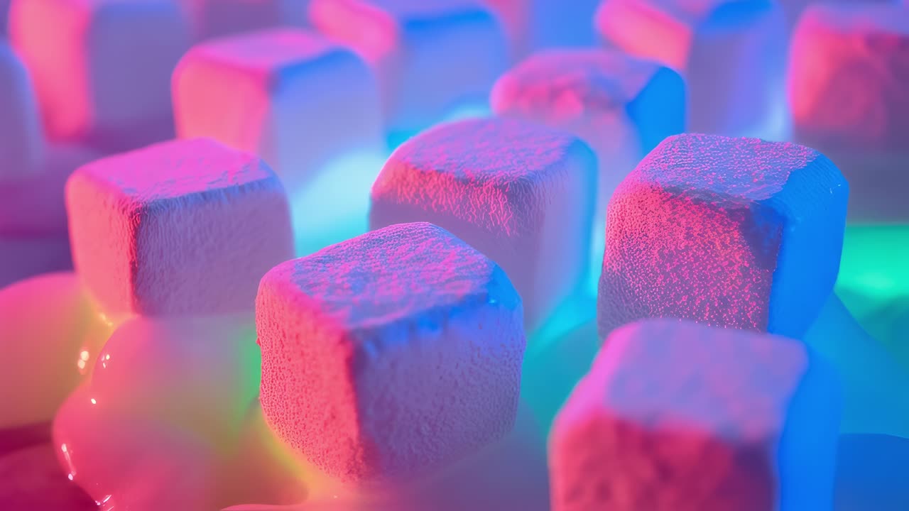 Colorful Marshmallow Cubes