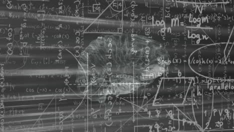 animación del procesamiento de datos matemáticos en el cerebro humano