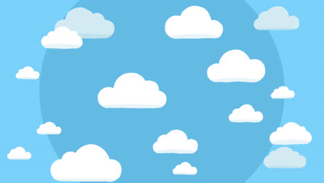 motion graphic of flat blue sky background