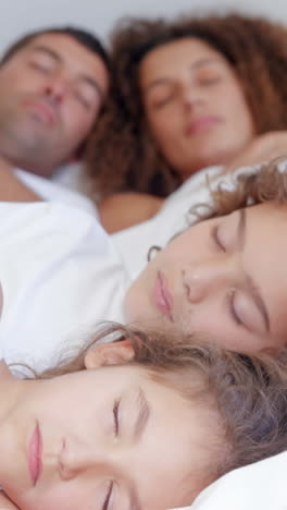 padres e hijos durmiendo juntos
