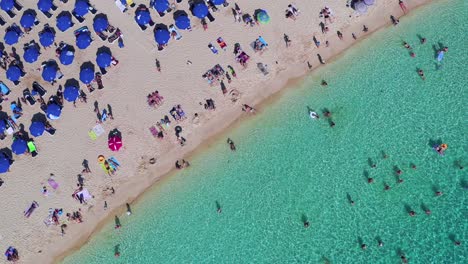 aerial shot of the ayia napa beach