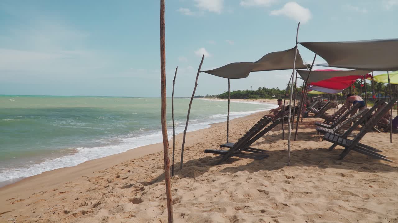 caraiva playa bahia porto seguro brasil arena mar verde vegetación soles brach praia de caraiva