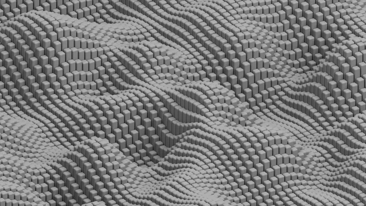 superficie ondulada con fondos de animación de cubos grises