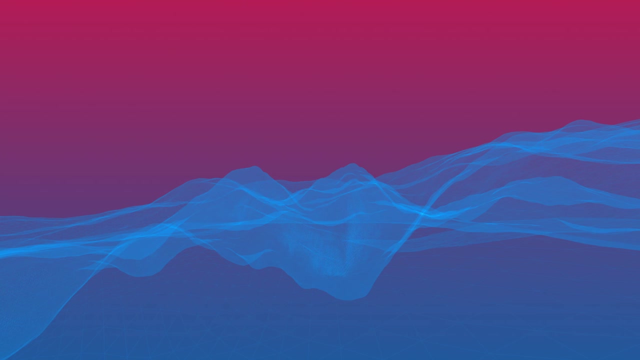 언덕과 산의 와이어 프레임