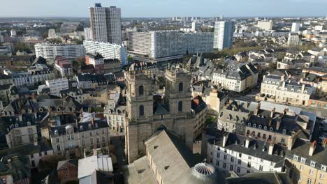 horizons towers residential neighborhood and cityscape, rennes in france