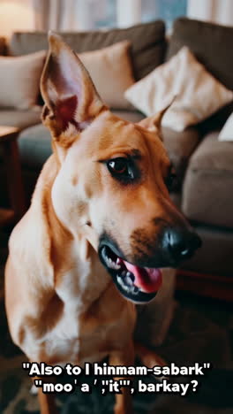 dog in living room
