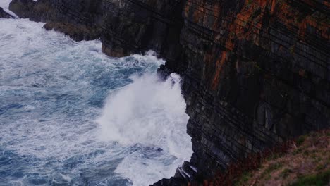 waves crashing and splashing - crescent head nsw australia