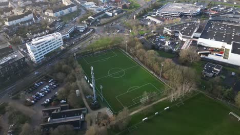 soccer field of rennes periphery in france