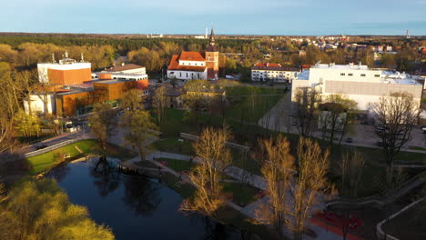 valmiera park promenade near dzirnavu ezeriņš and st