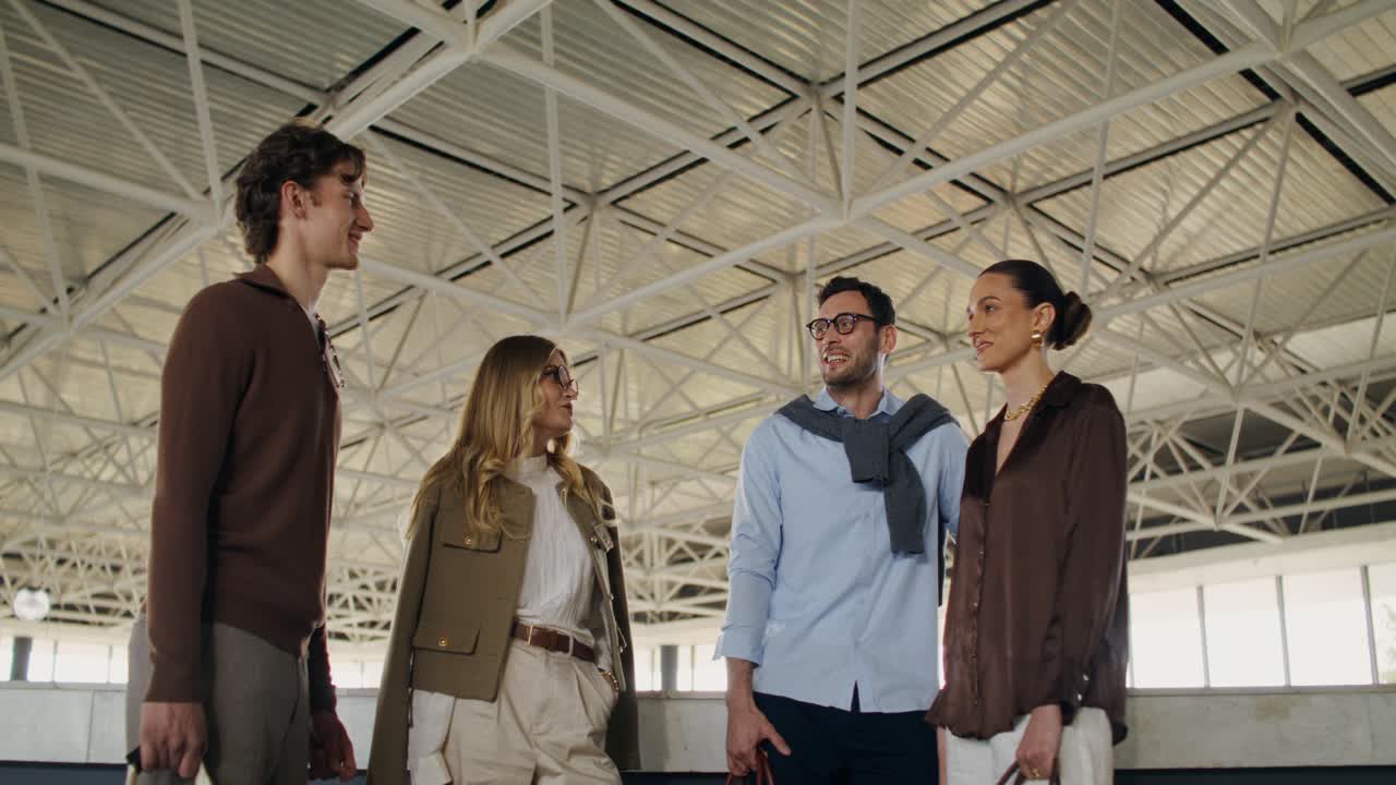 Group of people in conversation