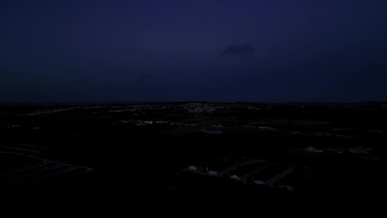 Twilight night to day after sunset skyline view nature haze sky dark blue