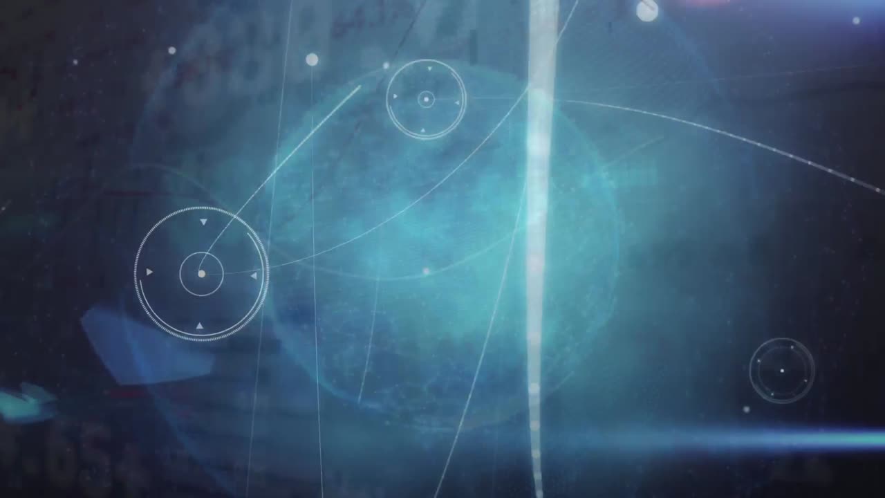 Animation of network of connections over dark background