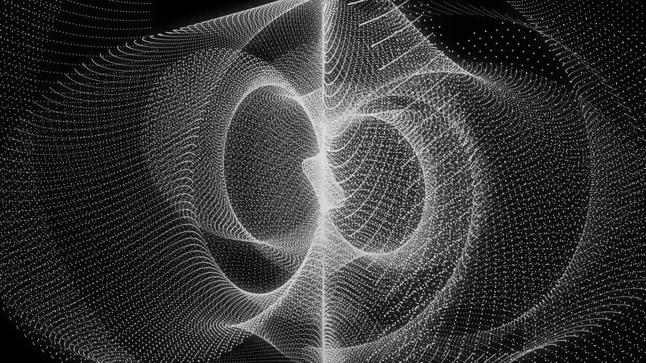 modello a forma di punto bianco animazione motion graphics