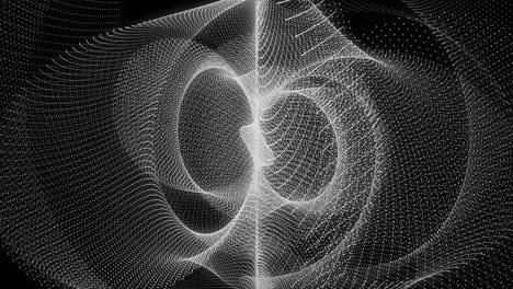 patrón de forma de punto de color blanco animación gráficos de movimiento