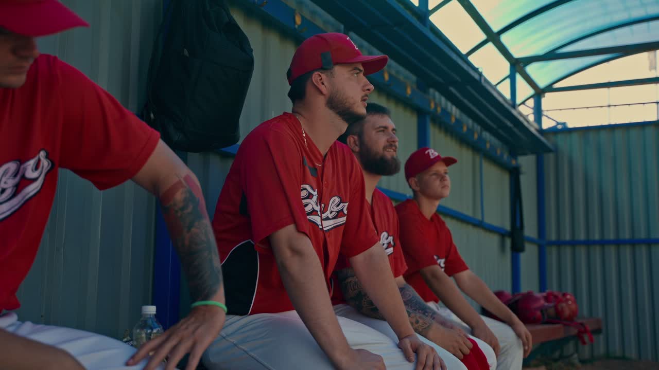 Squadra di baseball in panchina