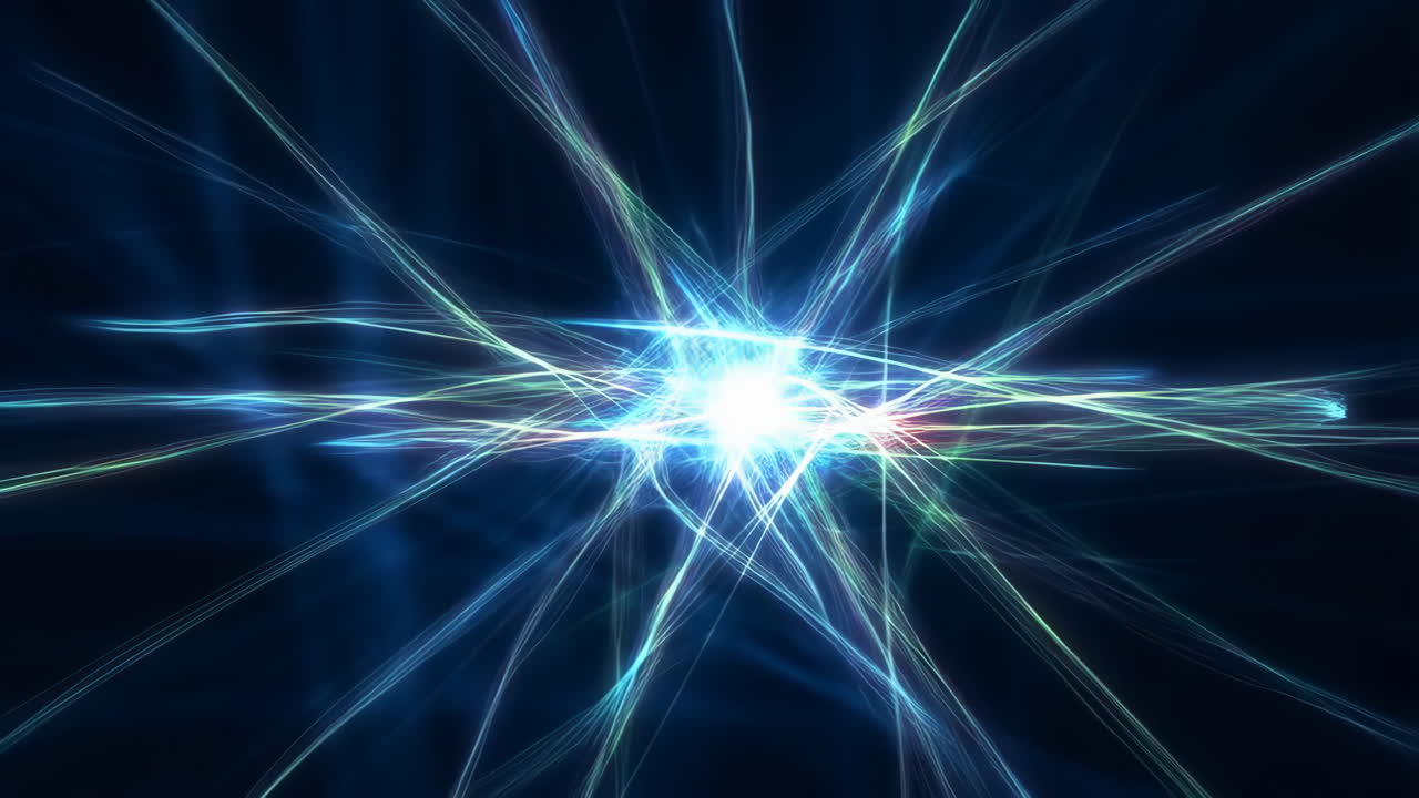 estallido de energía azul abstracto