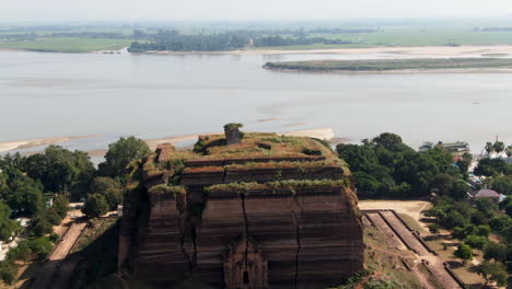 ancient mingun ruins in myanmar, rare aerial footage