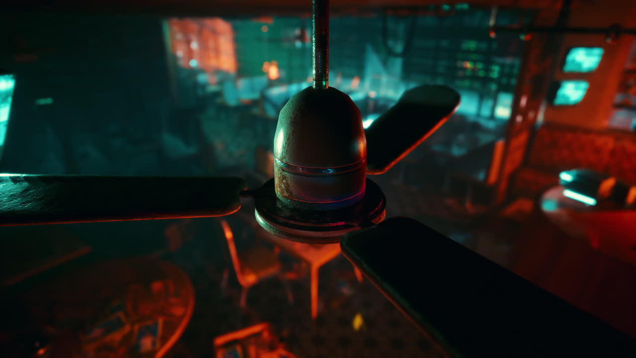 사이버 크 방 의 녹말 한 천장 팬