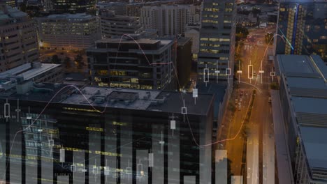 graphs and city scape