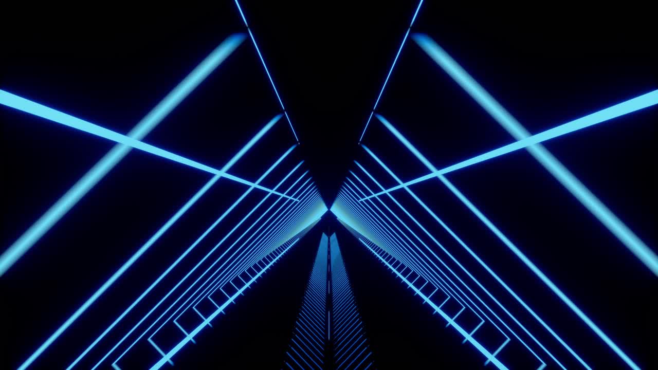 sfondo astratto al neon. raggi laser in movimento. progettazione di movimento generata dal computer. linee luminose animate