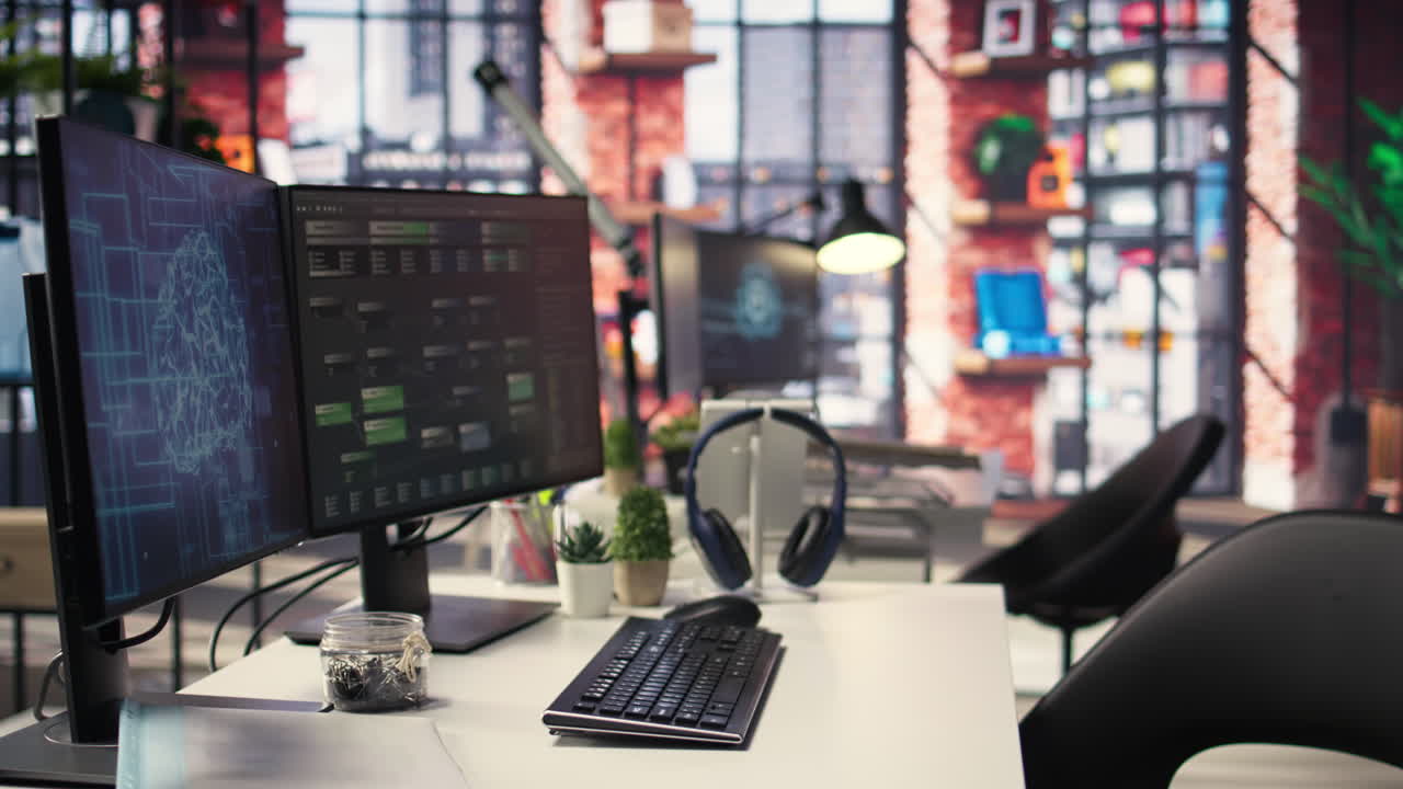 Agency setup showcases a high tech digital system used for deep learning