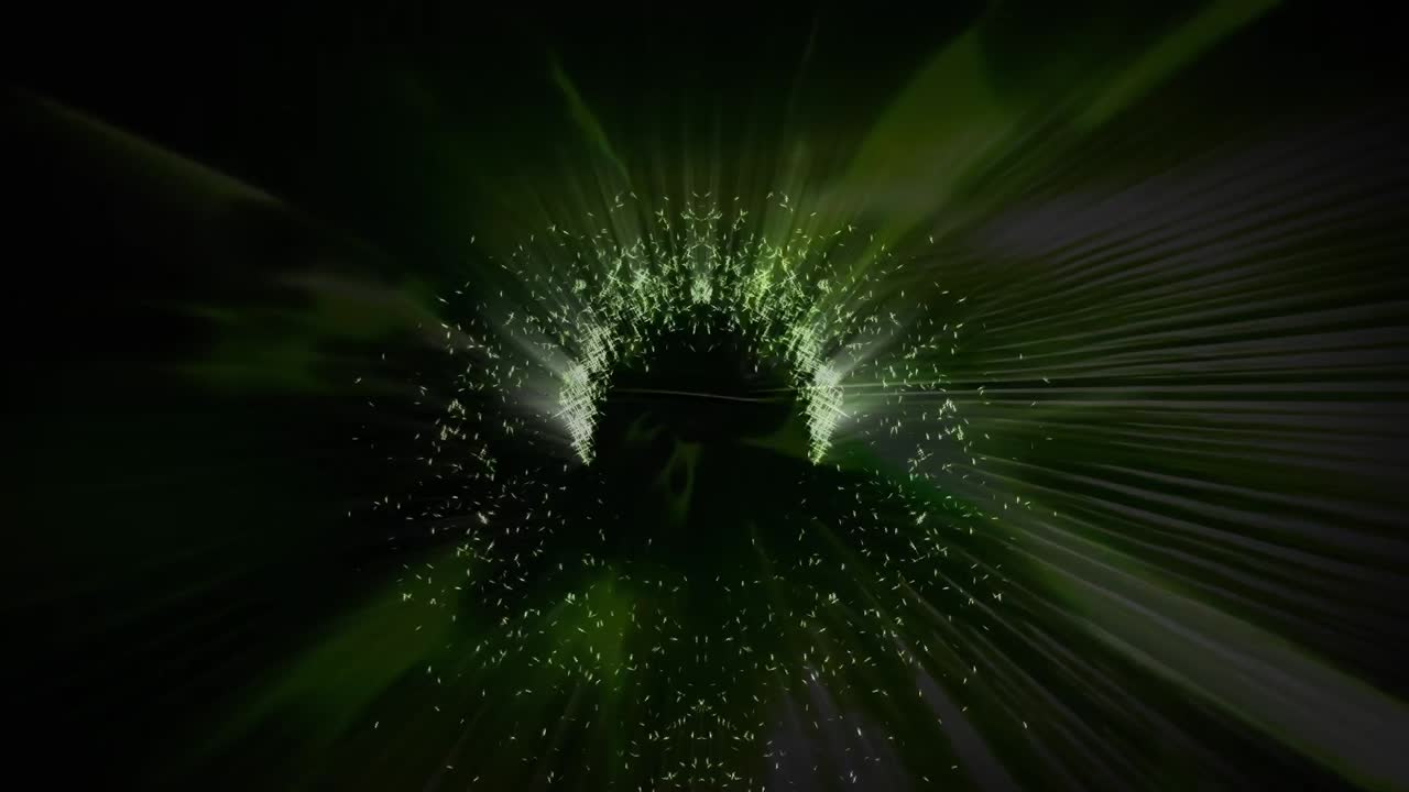 빛의 흔적 위에 불꽃의 애니메이션